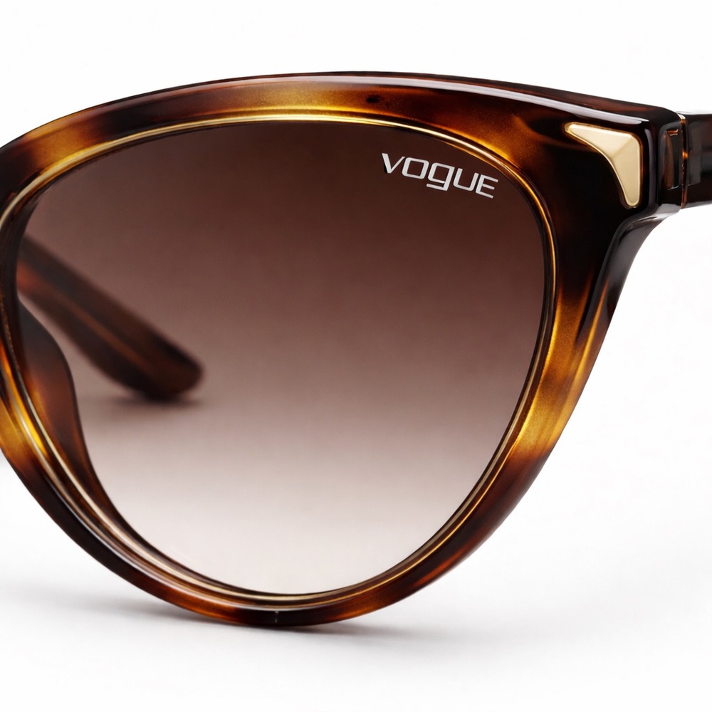 Vogue Cat Eye Tortoise Sunglasses Brown Gradient Gold Bridge - VO5230S